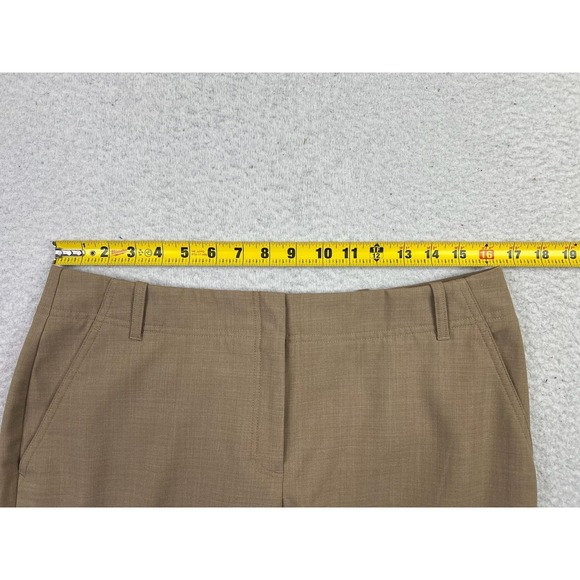 Lands' End Pants Womens 12P Brown Wool Blend Dress Trousers Straight Stretch - Picture 8 of 12